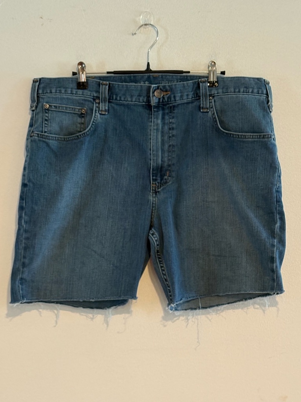 Carhartt Blue Denim Cutoff Men's Shorts 38x18
